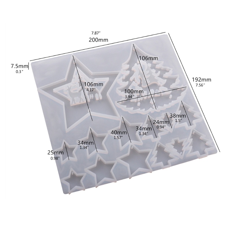 Khuôn Làm Ngôi Sao Năm Cánh Trang Trí Cây Thông Noel