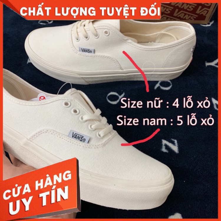 HÀNG NHẬP KHẨU -  Vans era vault trắng [ Chuẩn 1:1 lót da, gót OG ] Giày thể thao nam nữ trắng - Hàng Nhập Khẩu