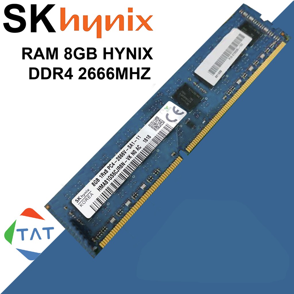 RAM Samsung Kingston Hynix Micro 8GB DDR4 Bus 2666MHz 1.2V PC4-2666 Dùng Cho Máy Tính Để Bàn PC Mới Bảo Hành 3 Năm