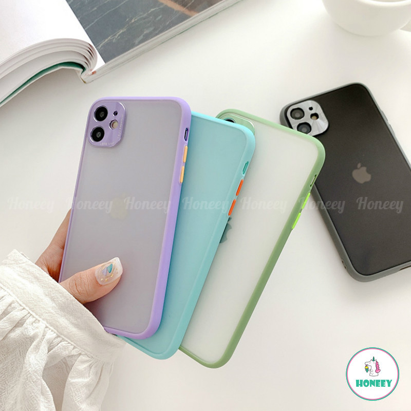Candy Color Metal Camera Protection Transparent Soft TPU Case for IPhone 11 Pro Max X Xs Max XR 8 7 Plus SE 2020 | BigBuy360 - bigbuy360.vn