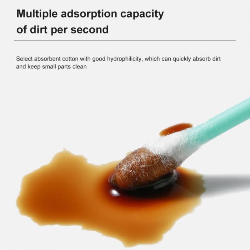 100 Cái / Hộp Bông Tai Bằng Nhựa Cho Bé Thìa Bông Tăm Bông Làm Sạch Giấy Thấm