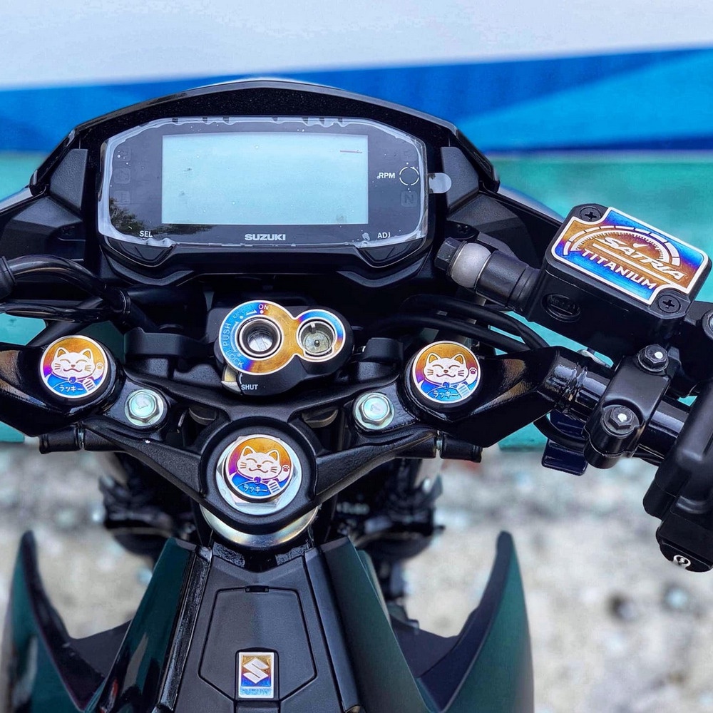 TRỌN BỘ SƯU TẬP TEM TITAN DÁN ĐẦU XE SATRIA, SUZUKI SATRIA, RAIDER NHIỀU MẪU MÃ LỰA CHỌN