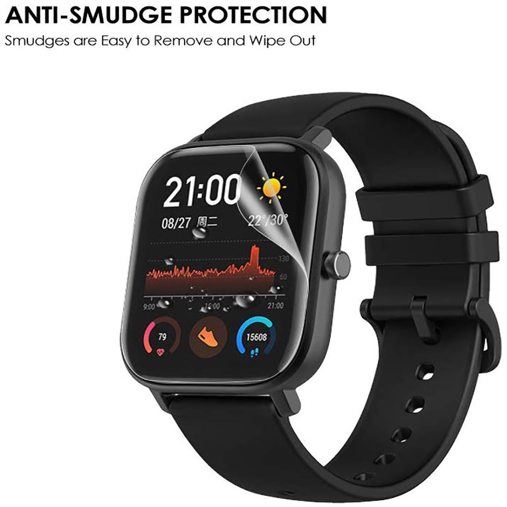 Set 3 miếng dán màn hình hd siêu mỏng trong suốt cho đồng hồ thông minh Huami Amazfit GTS