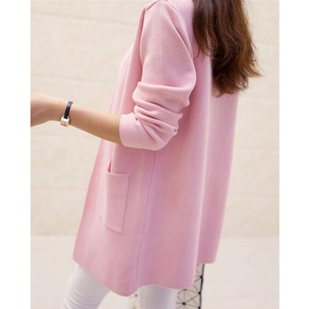 Áo khoác len cardigan form dài rộng phong cách Hàn Quốc xinh xắn
