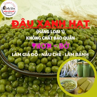 1kg Đậu Xanh Nguyên Hạt Hữu Cơ SallyFood - Đỗ Xanh Sạch Còn Vỏ Làm Giá Nấu Chè Bánh Xôi - Shop Nông Sản Quê