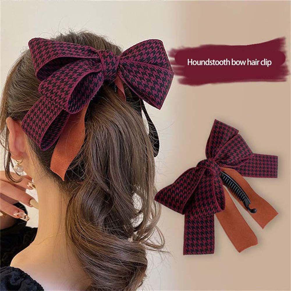 Kẹp Tóc Càng Cua Cố Định Tóc Đuôi Ngựa Retro Cho Nữ