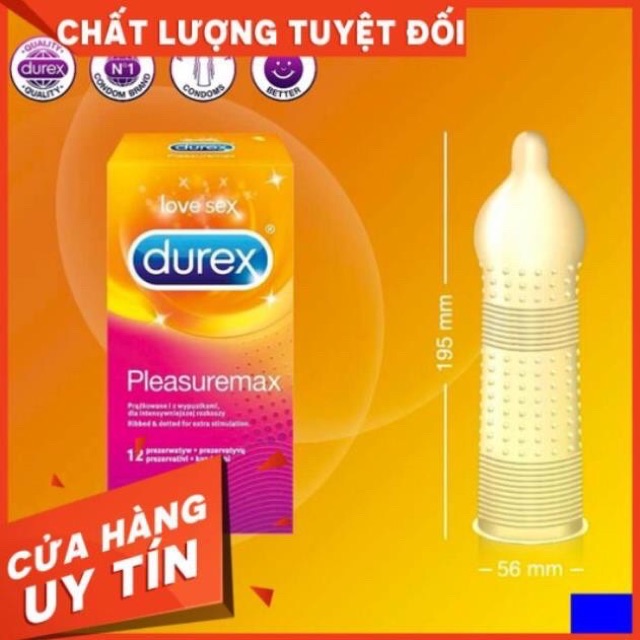 Bao cao su DUREX PLEASUREMAX Gai Gân 12 CÁI