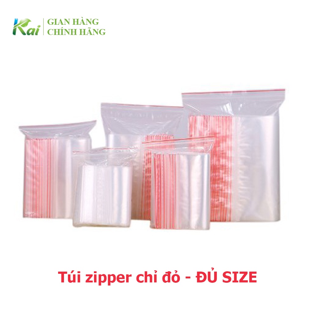 1 kg Túi Zipper chỉ đỏ, ĐỦ SIZE, tiện dụng, GIÁ SỈ, giao nhanh