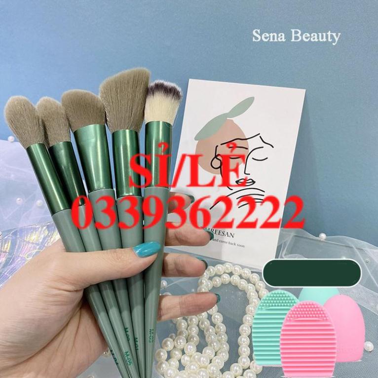 [ CHÍNH HÃNG ] Bộ cọ trang điểm lông siêu mềm 13 cây Sena Beauty tặng kèm túi nhung