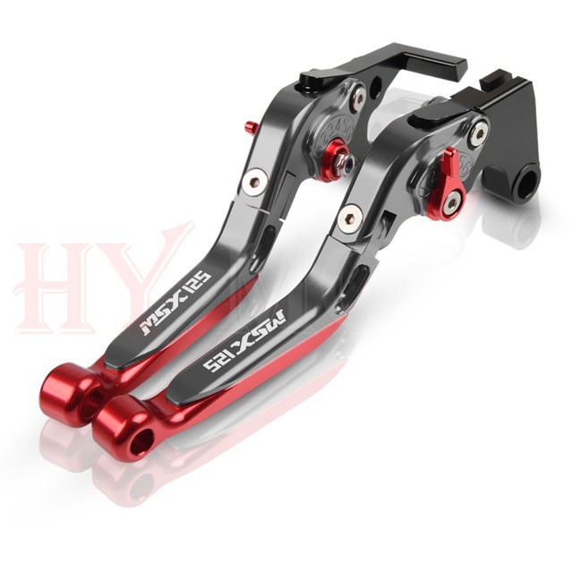 Có Logo MSX 125 CNC Nhôm Xe Máy Gấp Phụ Kiện Phanh Ly Hợp Đòn Bẩy Cho Xe Honda MSX125 MSX 125 Grom 2
