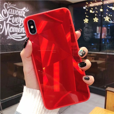 Case for Apple iPhone X XS XR 6 6S 7 8 Plus Case 3D Diamond Glossy Shine Mirror Phone Cover