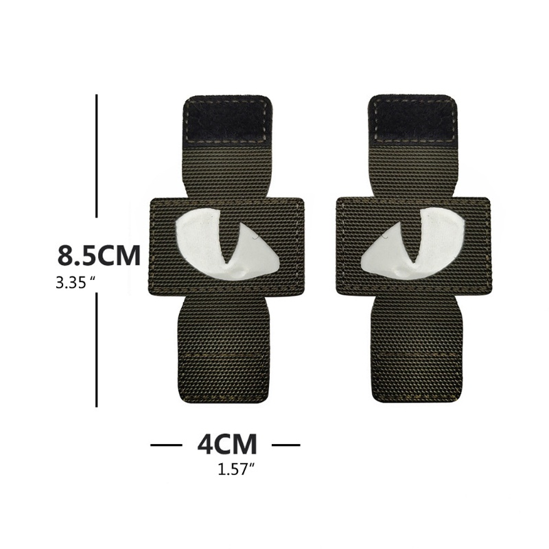 Miếng Dán Ủi Quần Áo Hình Mắt Mèo Màu Dạ Quang Độc Đáo DIY