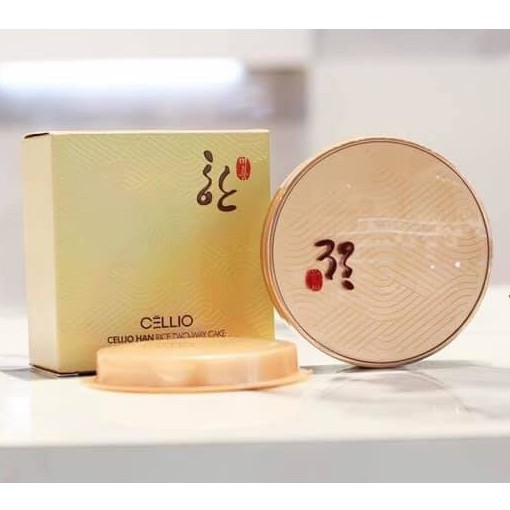 Phấn Phủ Cellio Ex Collagen Twoway Cake SPF30 + Cellio Han Rice Twoway Cake SPF25