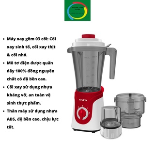 Máy xay sinh tố đa năng sato mx7301, dung tích 1.2l, công suất 350w, bảo hành 36 tháng, nhập khẩu nhật bản