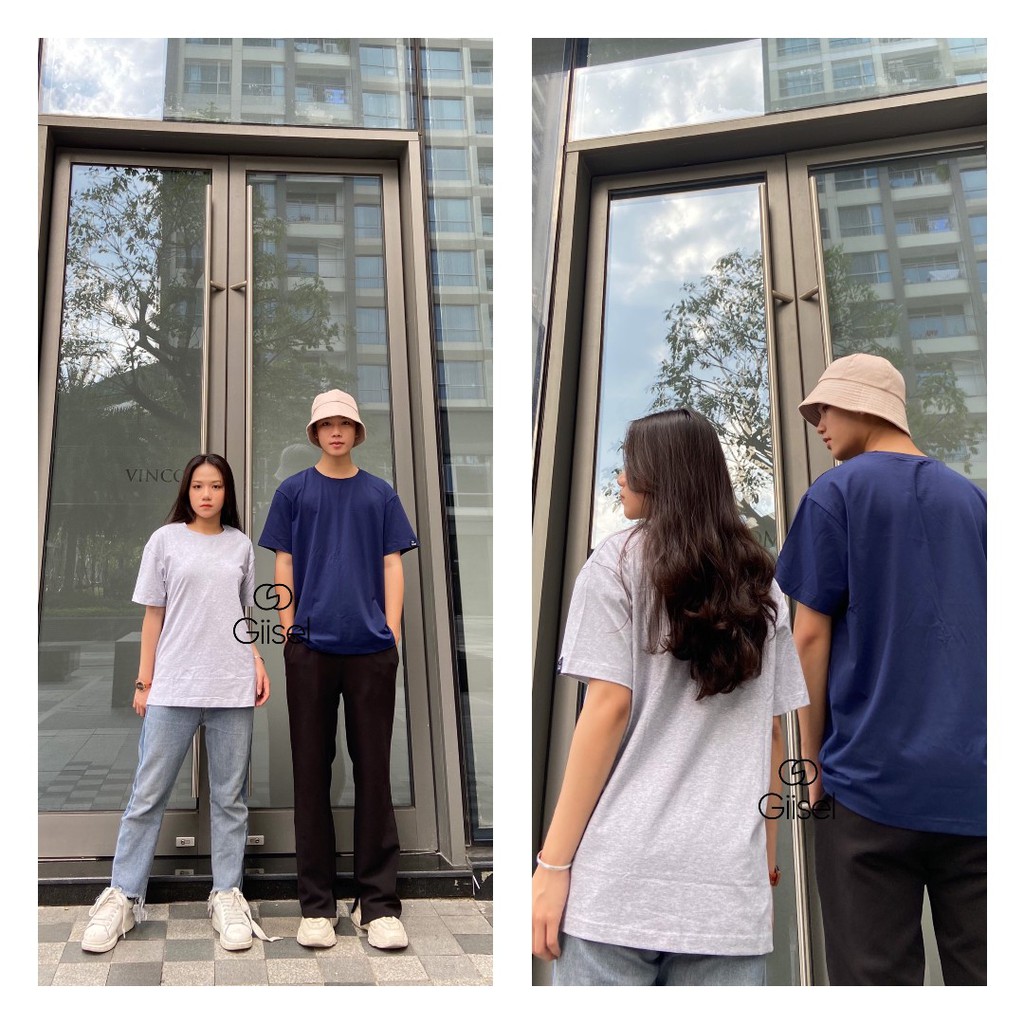 Áo thun phông nam nữ unisex cổ tròn trơn cotton tay lỡ  form rộng oversize basic tee 1 màu đẹp cao cấp rẻ Giisel | BigBuy360 - bigbuy360.vn