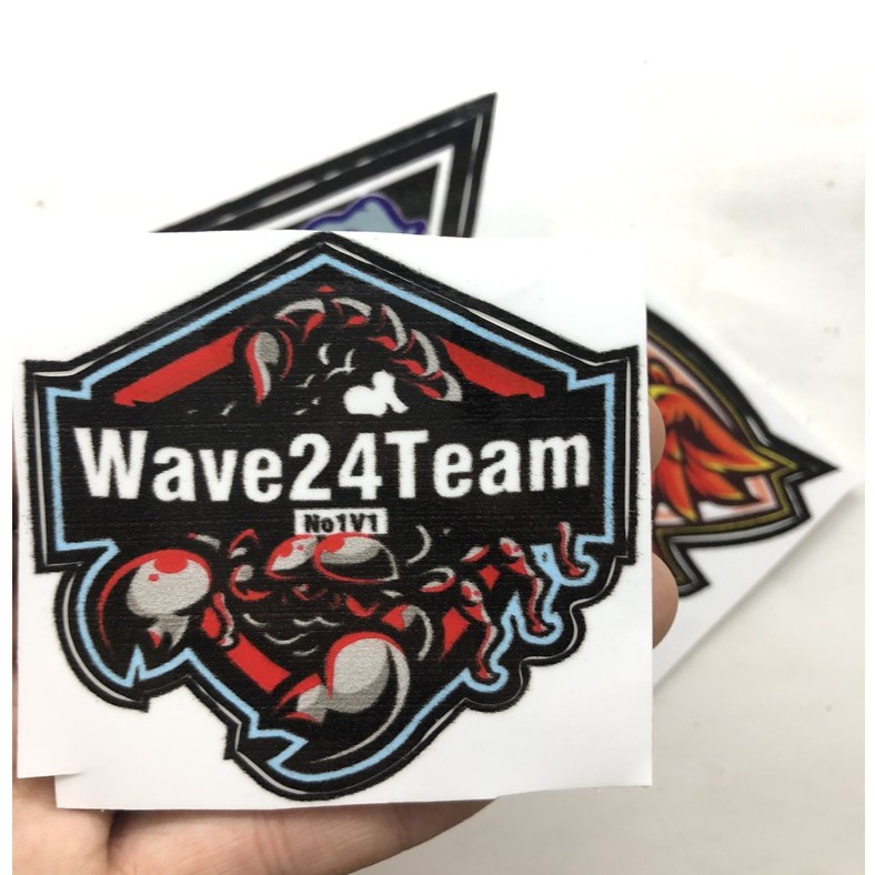 Tem Sticker 3 lớp Flames team