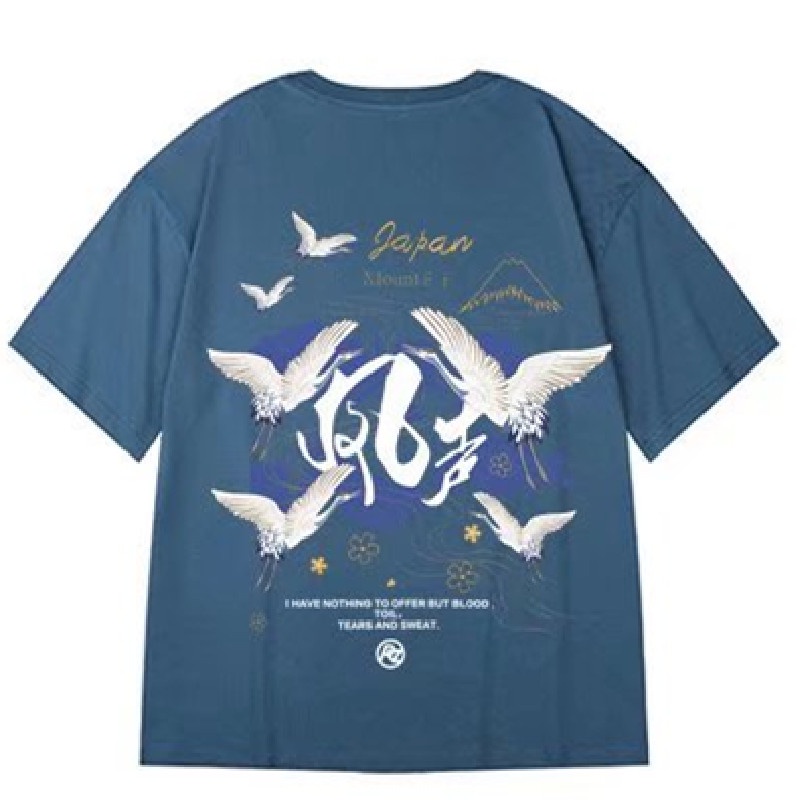 Áo Thun Tay Ngắn Thời Trang Phong Cách Nhật Năng Động Cho Nam Size M-8XL