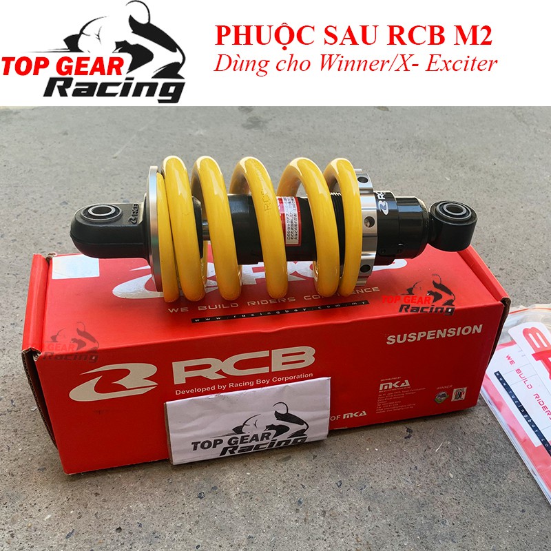 Phuộc RCB M2 Monoshock Dùng Cho Exciter Winner Vàng Đỏ