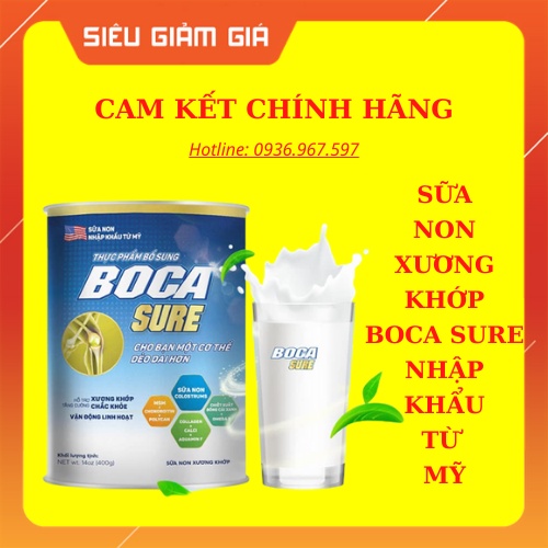 SỮA BOCA SURE hộp 400g ❤️[ CHÍNH HÃNG ] ❤️TĂNG CƯỜNG BẢO VỆ SỨC KHOẺ XƯƠNG - KHỚP