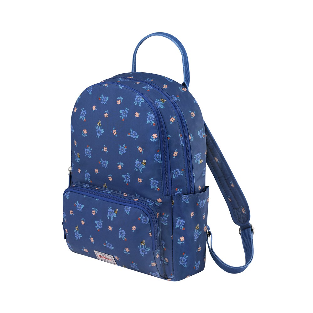 Cath Kidston - Balo Pocket Backpack Greenwich Flowers Ditsy - 984324 - Midnight Blue