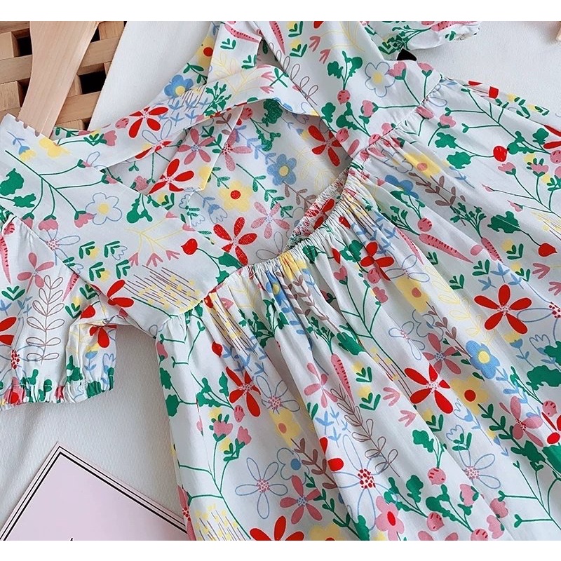 RG182_Rập giấy may váy hở lưng bé gái
