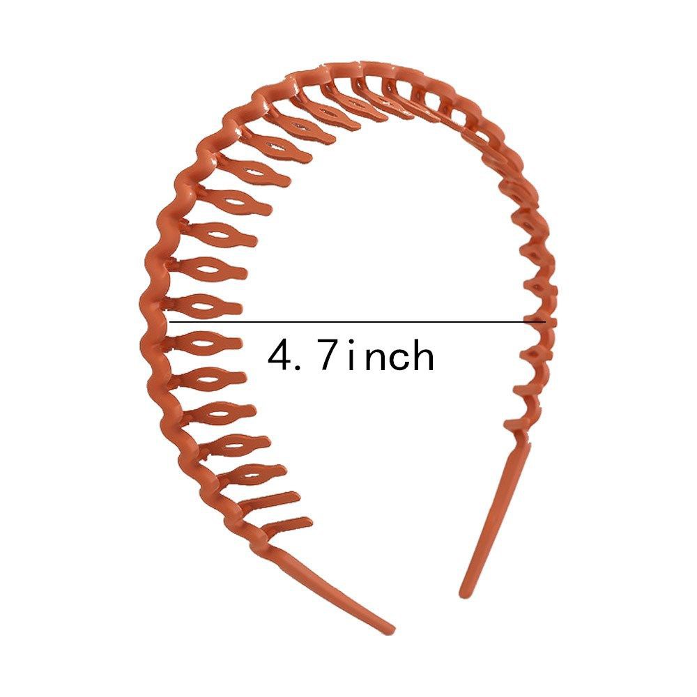 Băng đô cài tóc màu trơn có răng cưa nhiều màu sắc thời trang cho nữ