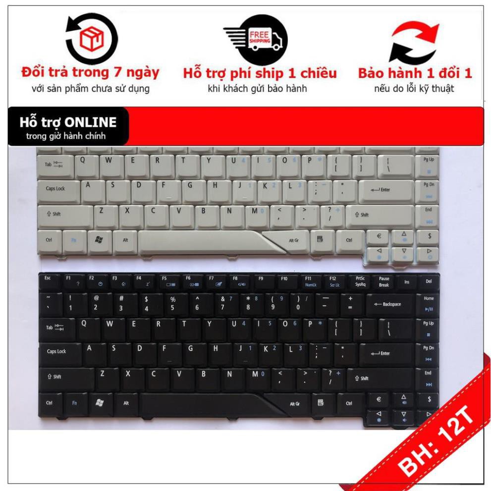 [BH12TH] Bàn phím cho Acer Aspire 4210 4520 4710 5220 5310 5720 5235 6920  Đen Hàng Mới 100% . màu đen