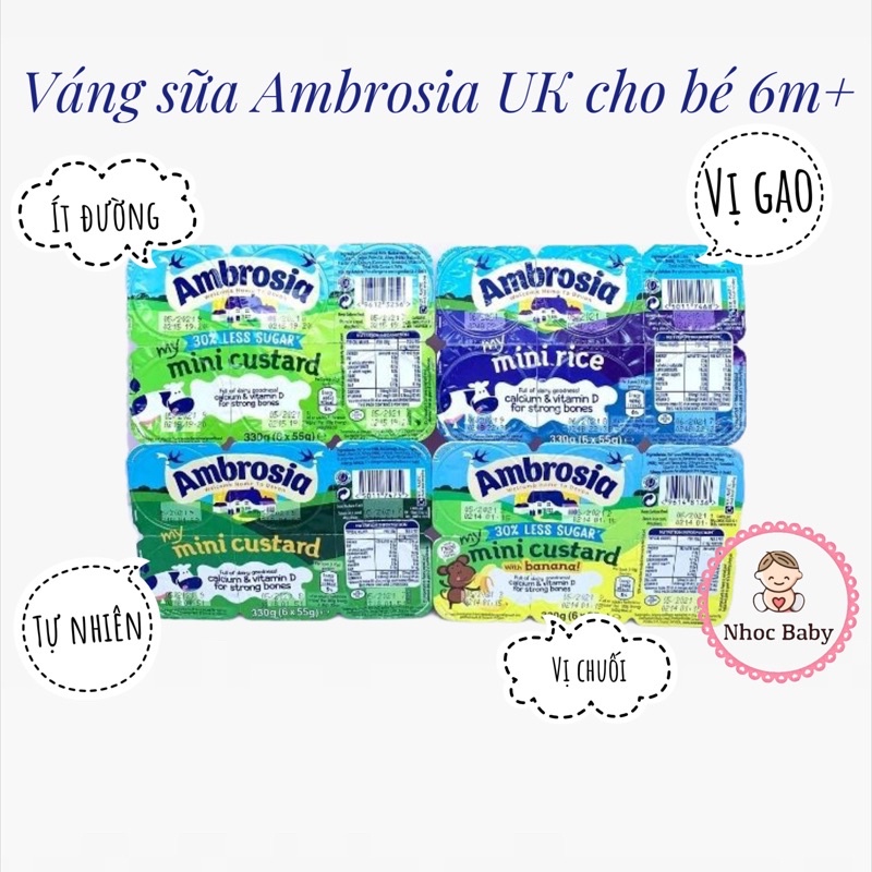 Váng sữa Ambrosia cho bé 6m+  date T4/24