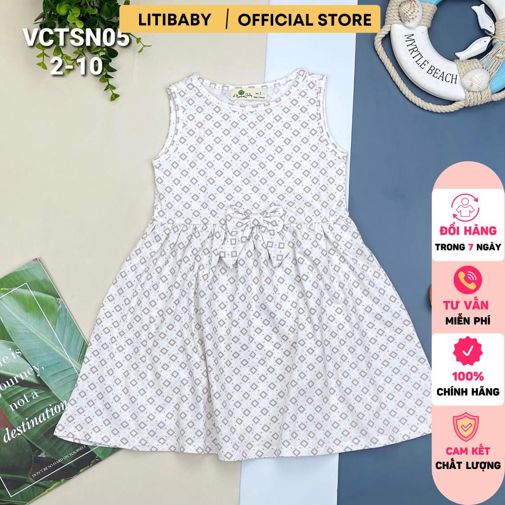 Váy litibaby cho bé gái chất vải cotton 4 chiều 2/10