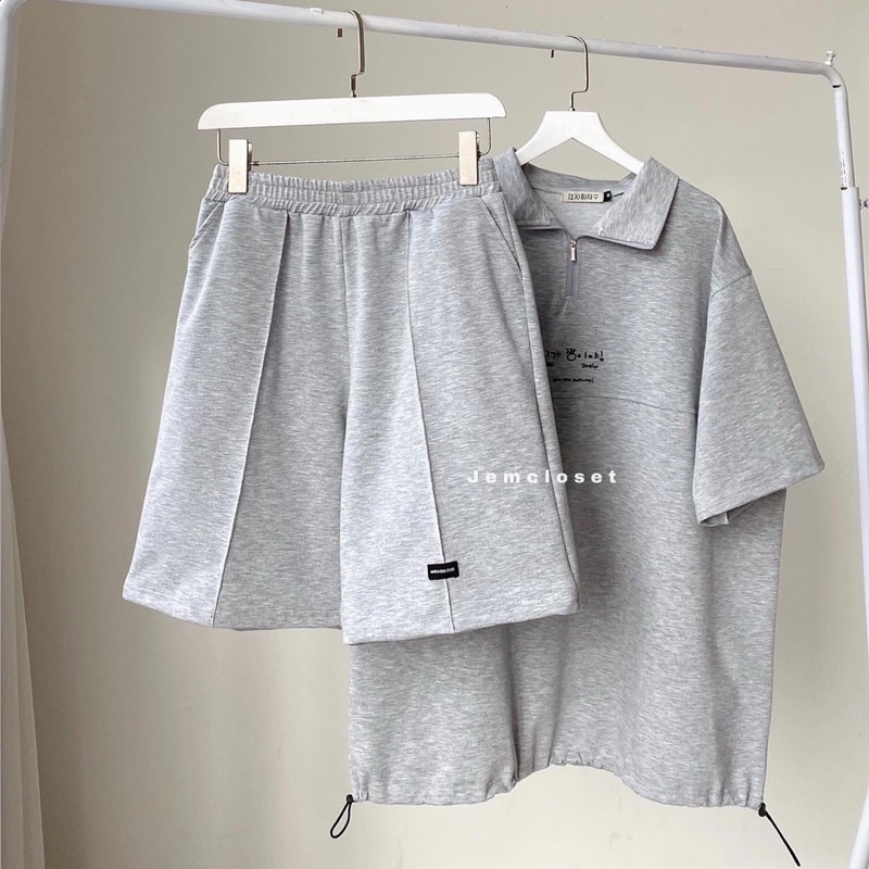 SET Quần và Áo POLO khoá cổ Chất cotton unisex (hàng có sẵn) | BigBuy360 - bigbuy360.vn