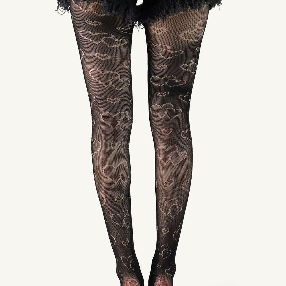 Quần Tất Nylon Không Đường May Họa Tiết Trái Tim Cổ Điển Thời Trang Thu Đông Cho Bé Gái