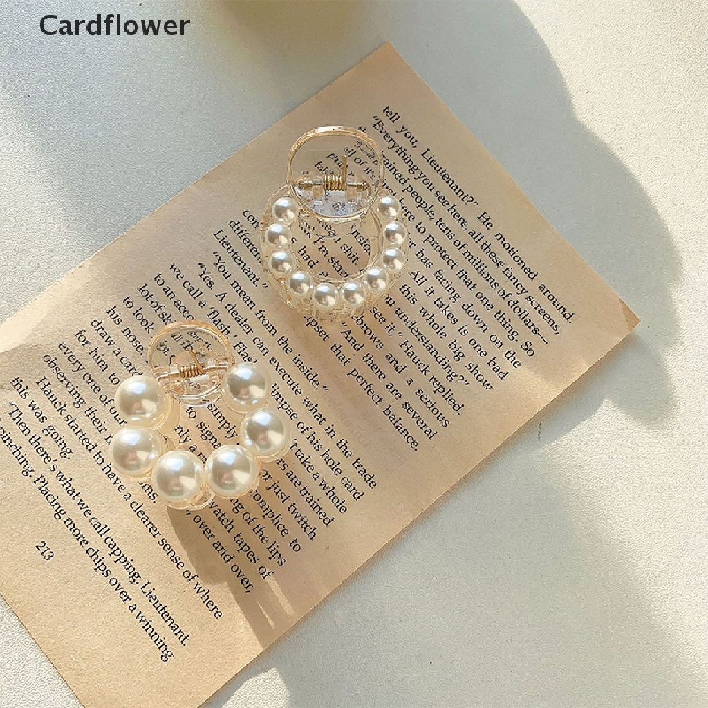 < Cardflower > Kẹp Tóc Đính Ngọc Trai Tròn Mini Thời Trang Sang Trọng Cho Nữ