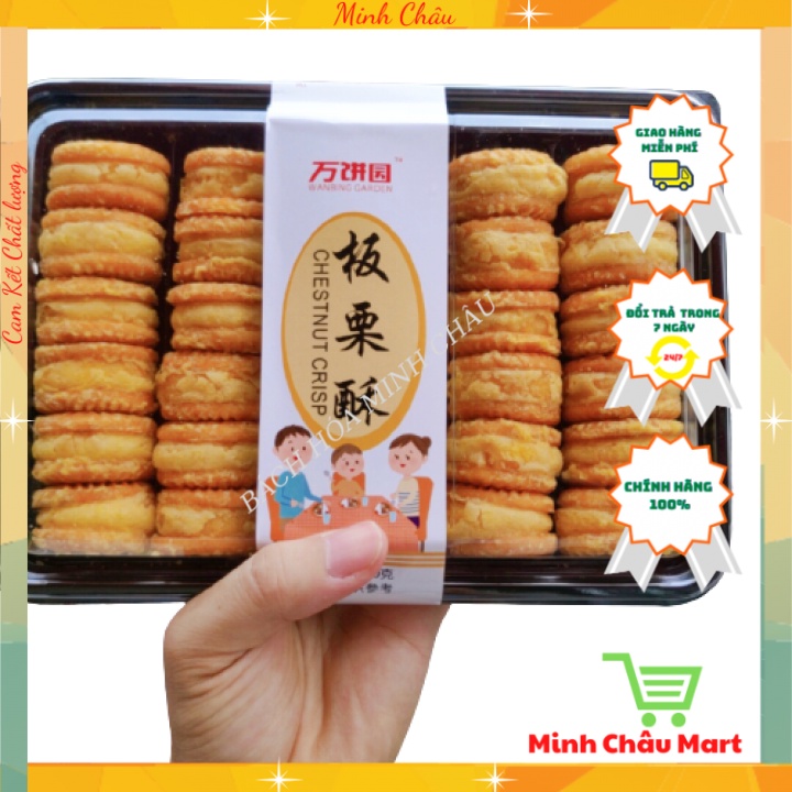 Bánh Nướng Nhân Hạt Dẻ Tẩm Mật Ong Và Đậu Xanh Thơm Ngon 500gr 1 Khay 26 Bánh