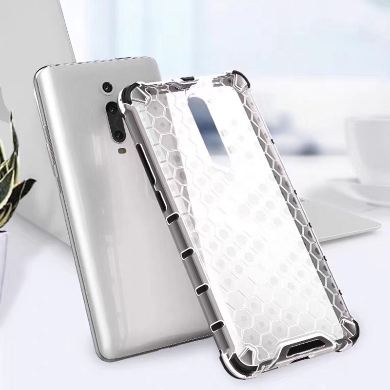 Ốp điện thoại TPU PC hỗn hợp chống sốc họa tiết tổ ong cho Xiaomi Redmi K20 Pro