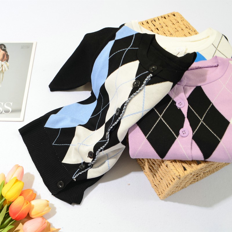 SUXI Áo Sơ Mi Ngắn Tay Họa Tiết Ca Rô Phong Cách Hàn Quốc Dành Cho Nữ