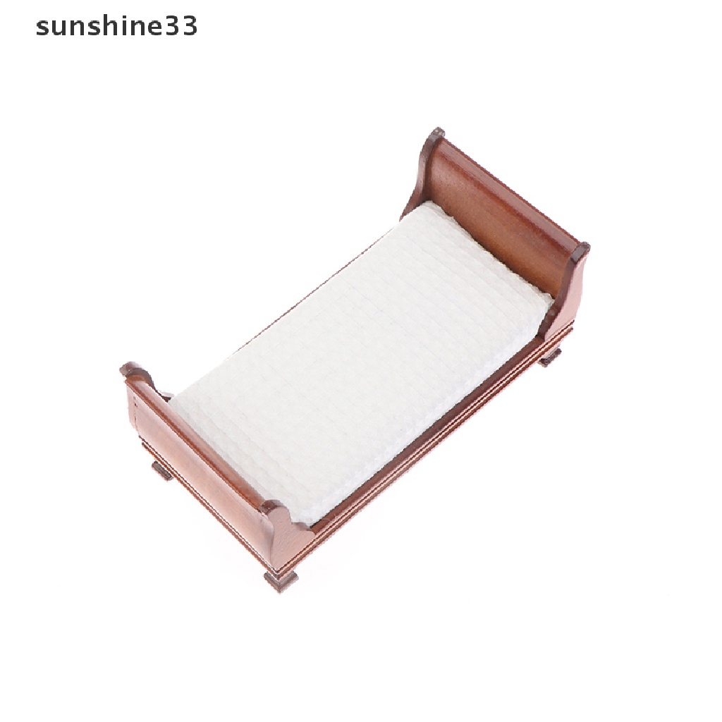 Giường Ngủ Mini Tỉ Lệ 1: 12 Dùng Trang Trí Nhà Búp Bê