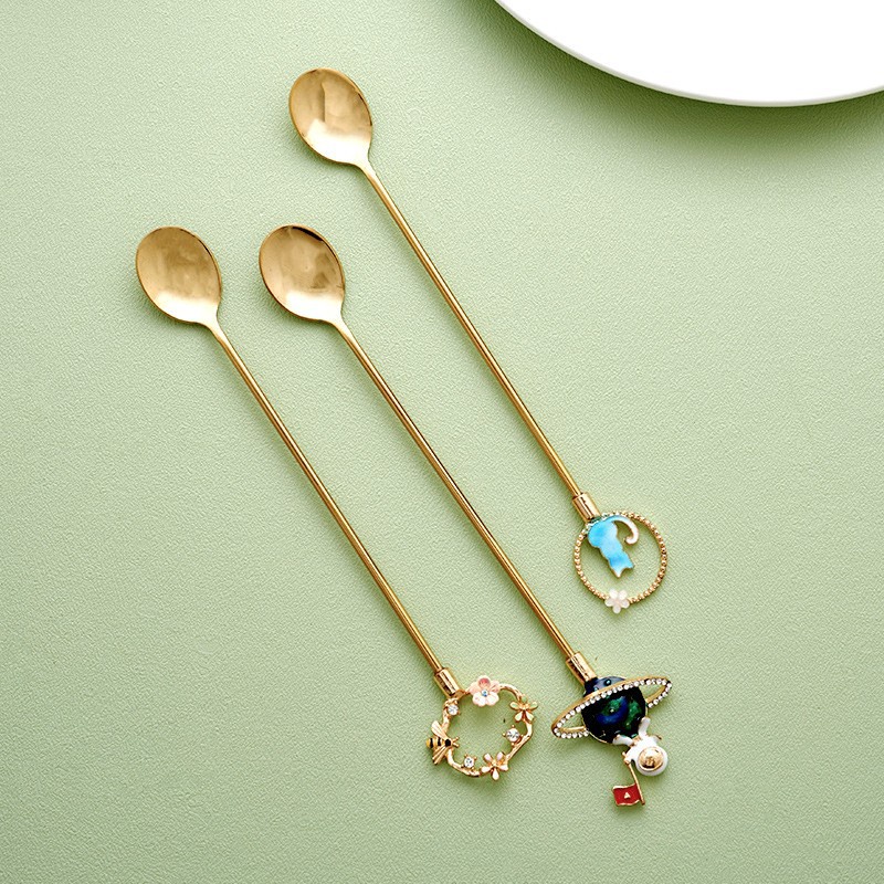 Bộ 2 Muỗng Nĩa Bằng Thép Không Gỉ Phong Cách Giáng Sinh