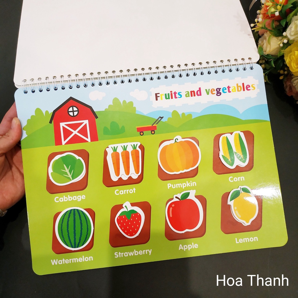 Học liệu Thế giới xung quanh MY FIRST BUSY BOOK , học liệu Montessori, từ vựng tiếng anh