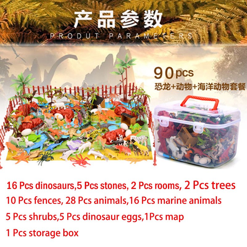 Bộ 90 đồ chơi động vật sở thú cho trẻ em DIY