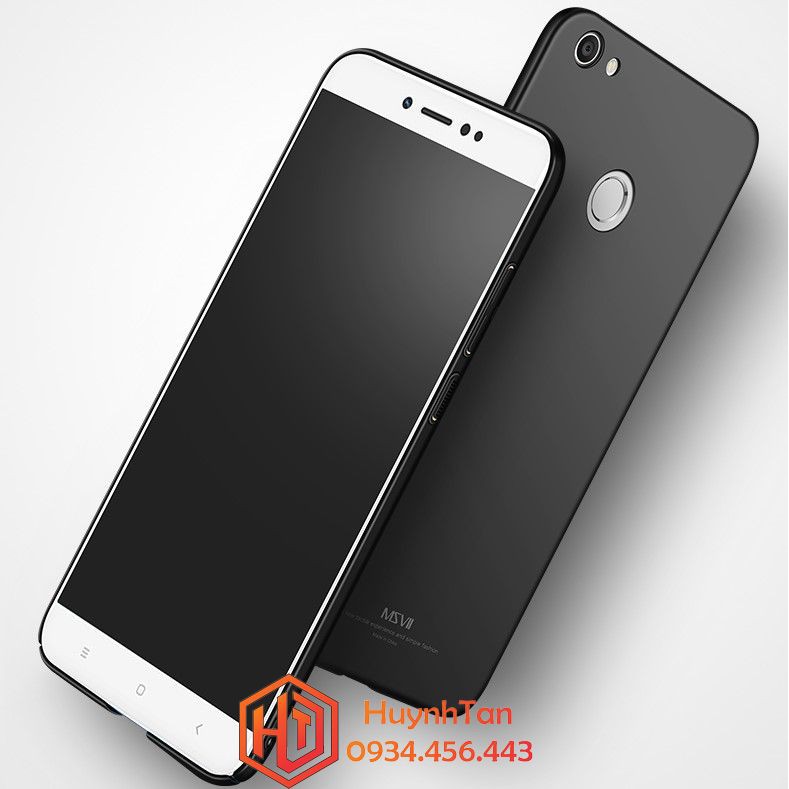 Ốp lưng Xiaomi Redmi Note 5A Prime nhựa cứng full cạnh mỏng hãng MSVII (Đen nhám)