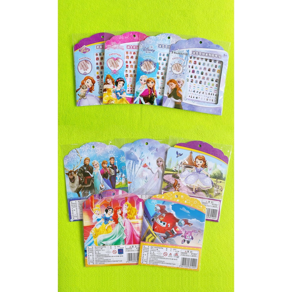 Tờ nhãn dán 100 hình trang trí móng tay hoạt hình disney