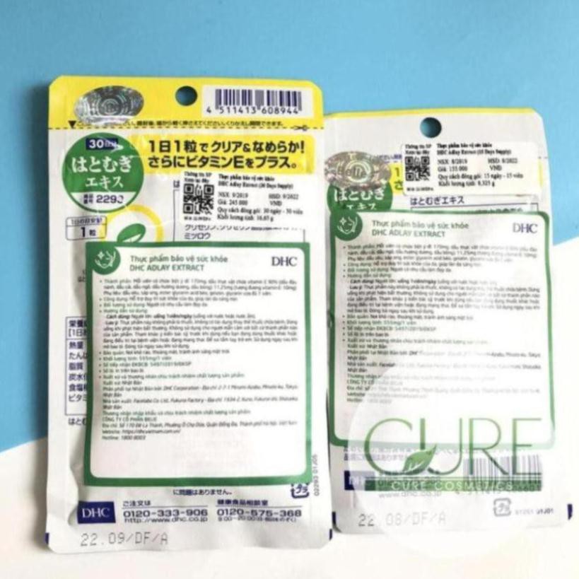 Viên uống DHC Coix Adlay Xtra dưỡng trắng da | BigBuy360 - bigbuy360.vn