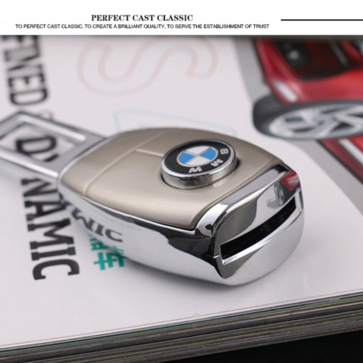 Sản Phẩm Đầu khóa chốt cắm móc nối tiếp dây đai an toàn logo các hãng xe, chống kêu cao cấp HC-888 (Chất kiệu hợp kim kh