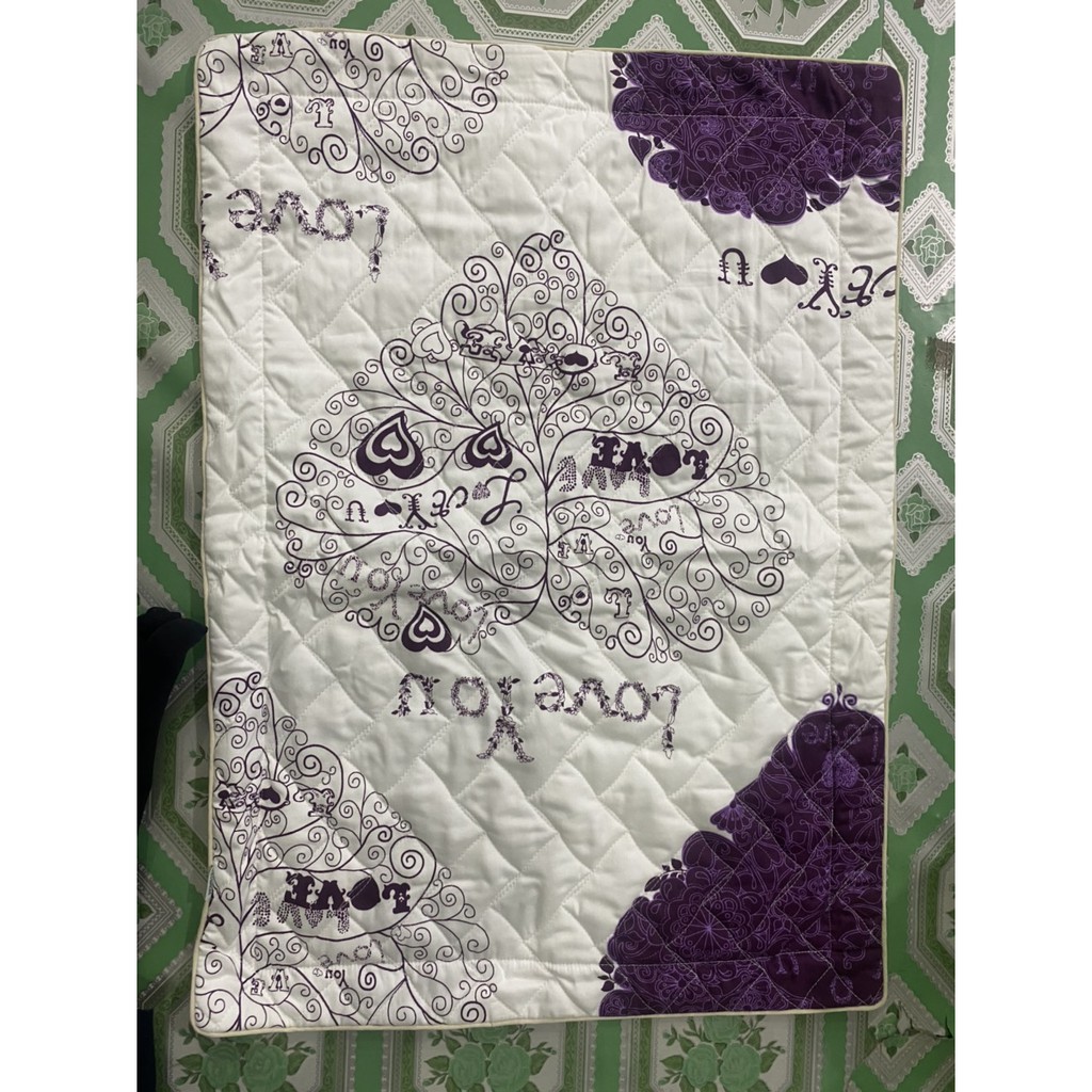 Vỏ gối đầu, áo gối đầu, bao gối đầu chần gòn cotton hoa Hometex 35x50, 40x60