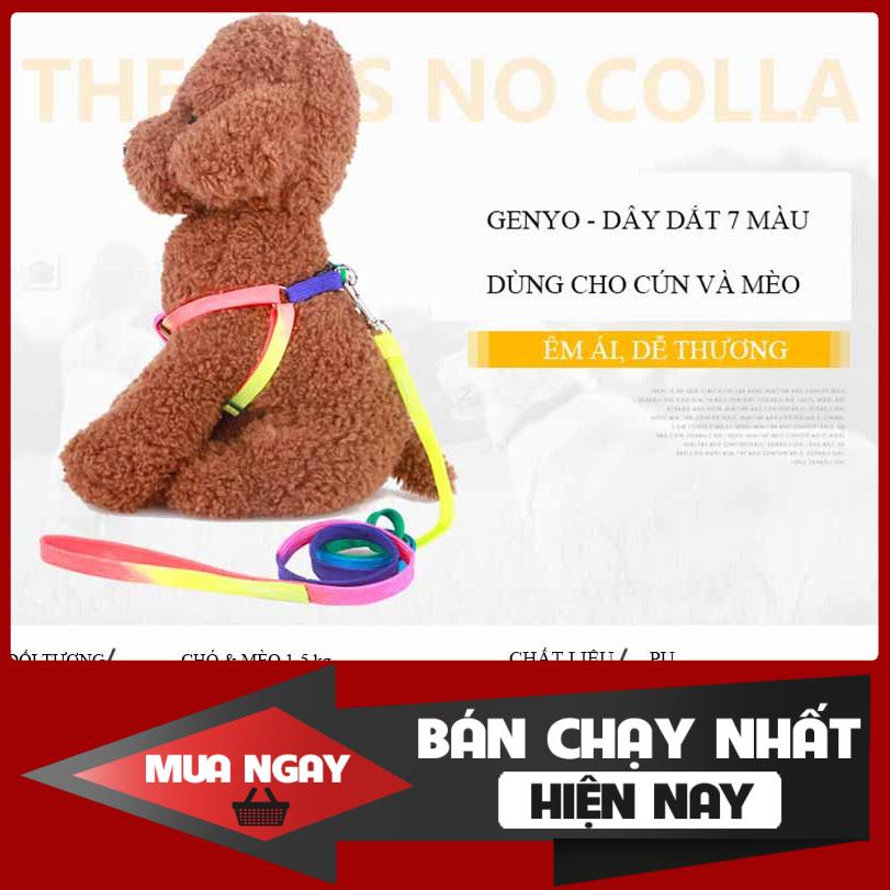 [❌GIÁ SỈ❌] Dây dắt nhỏ 7 màu + Tặng kèm yếm - Dây dắt 003 0 ❤️