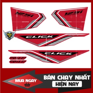 Tem rời dán xe click 125i dán xe đỏ - bi decal
