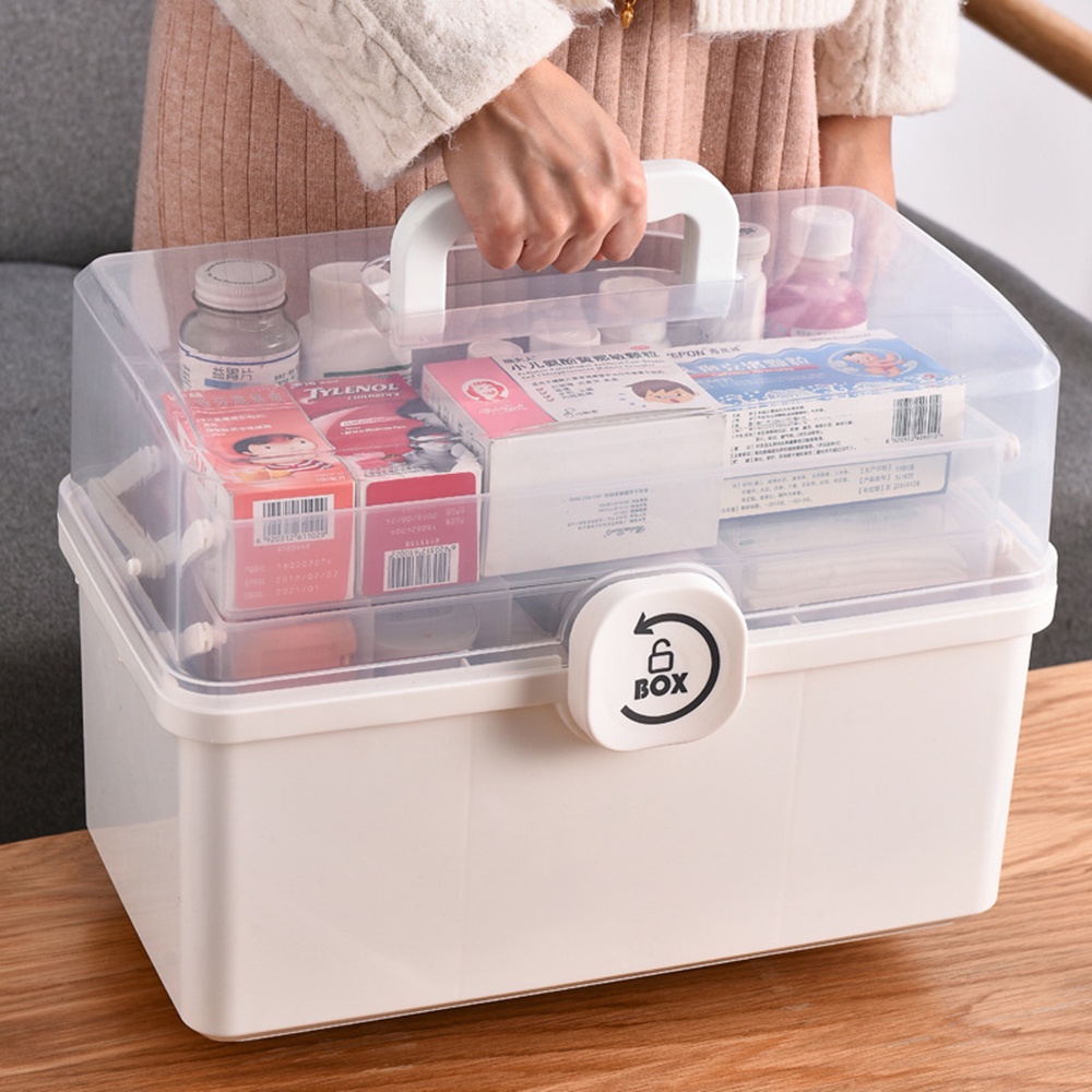 Hộp đựng thuốc sơ cứu bằng nhựa sức chứa lớn có thể gấp gọn tiện dụng