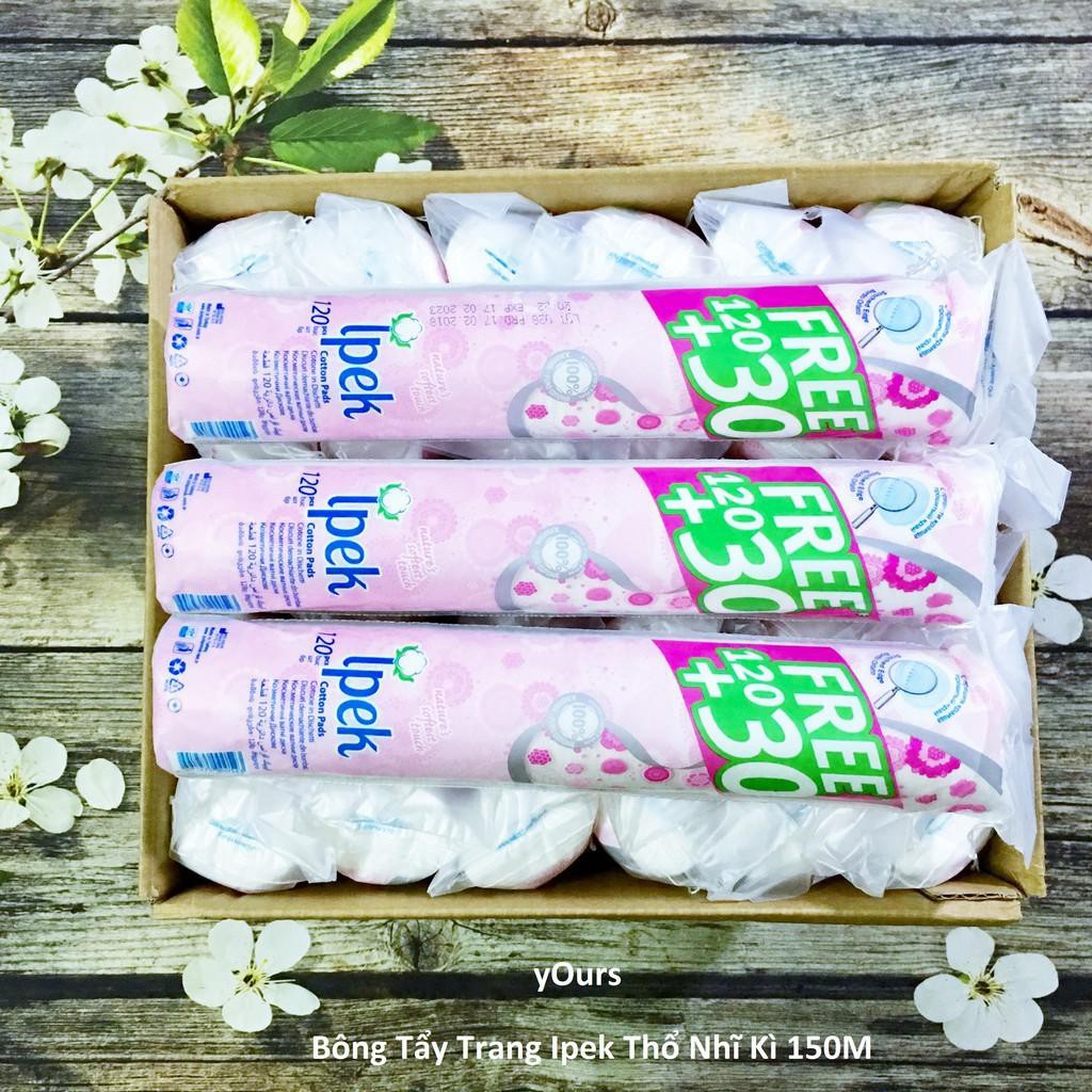 Bông tẩy trang Ipek Cotton Pads 80 miếng/130 miếng/150 miếng _ Ipek Chính Hãng