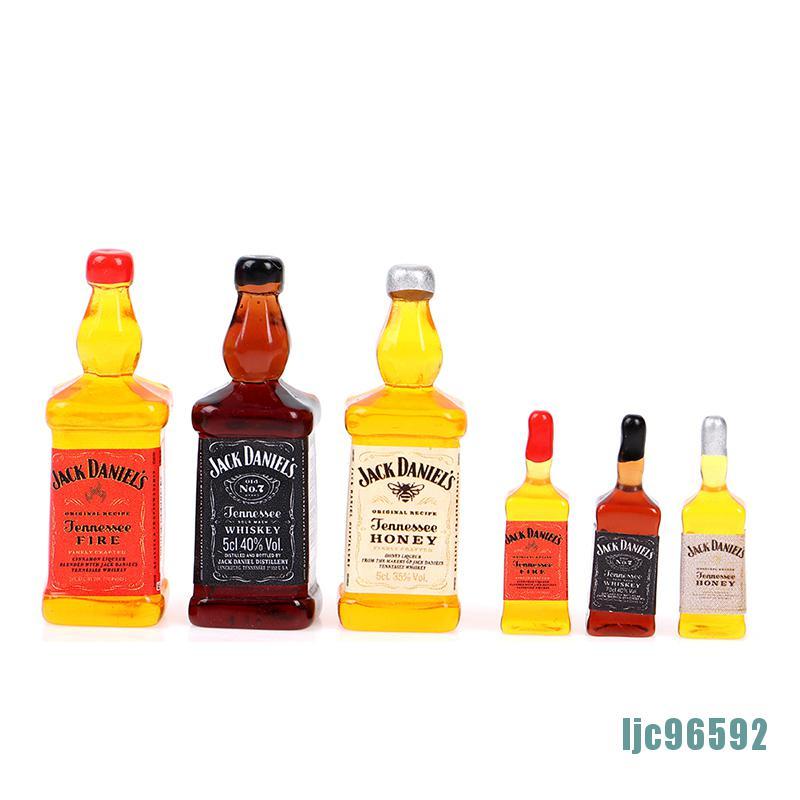 Set 2 Chai Rượu Whisky Mini Trang Trí Nhà Búp Bê Ljc96592