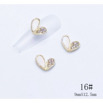 charm tim  trang trí nail